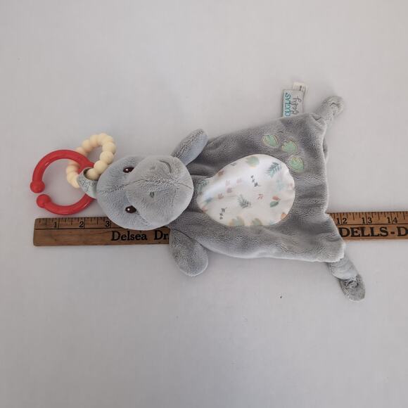 Douglas Baby Cuddle Toys Danny Dino Teether Plush Lovey Ring Stuffed Animal - Picture 6 of 9